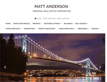 Tablet Screenshot of mattandersonrealtor.com
